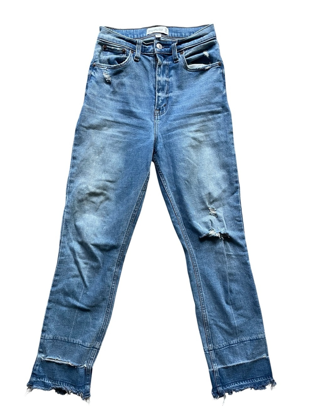 Abercrombie Ultra High Rise Ankle Straight Curve Love Jeans 24 / 00 R